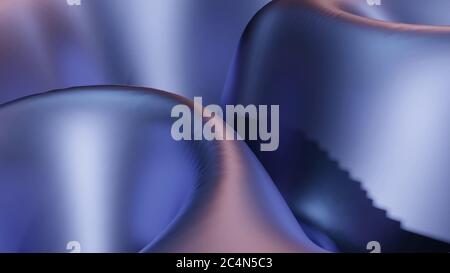 3D-Rendering von Mosaikhintergrundteilen aus Neon-Lila Ungewöhnliche Formen Stockfoto