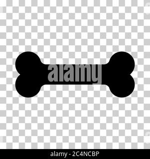 Knochen-Symbol auf weißem Hintergrund isoliert. Tier Hund Symbol, Vektor Illustration Design . Stock Vektor