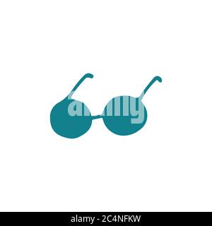 Brillen handgezeichnetes Doodle-Symbol. Sonnenbrillen Vektor-Illustration für Print, Web, mobile und Infografiken isoliert auf weißem Hintergrund Stock Vektor