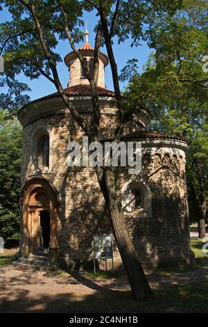 Rotunde St. Martin auf Vysehrad in Prag in Tschechien, Europa Stockfoto