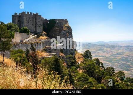 Il castello di Venere in Erice (Sizilien / Italien) Stockfoto