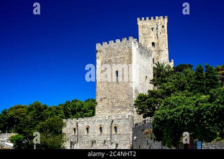 Il castello di Venere in Erice (Sizilien / Italien) Stockfoto