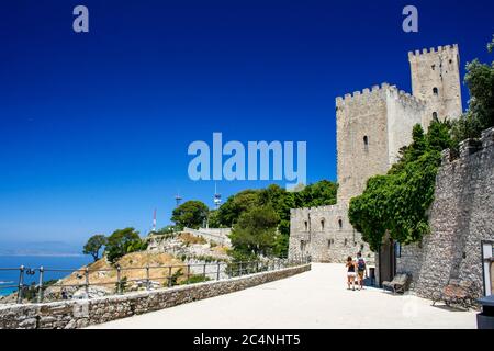 Il castello di Venere in Erice (Sizilien / Italien) Stockfoto