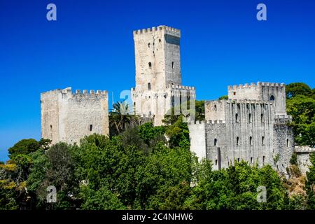 Il castello di Venere in Erice (Sizilien / Italien) Stockfoto