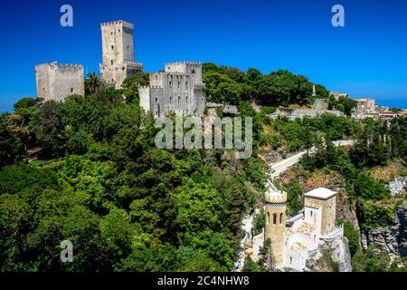 Il castello di Venere in Erice (Sizilien / Italien) Stockfoto