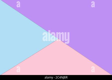 Abstrakter geometrischer Hintergrund. Pastellpapier: Rosa, lila, blau. Stockfoto