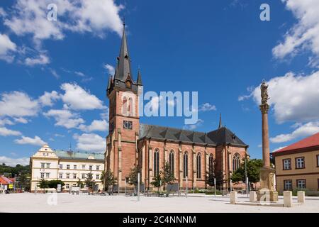 kostel sv. Vavrince, Vrchlabi, Riesengebirge, Tschechische republik, Riesengebirge, Vrchlabi, Tschechische republik Stockfoto