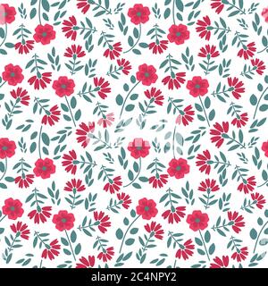 Nahtloses Muster mit dekorativen Blüten Stock Vektor