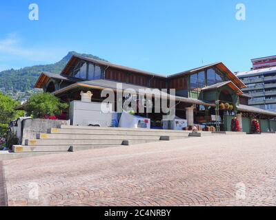 Markthalle in Montreux City in der Schweiz Stockfoto