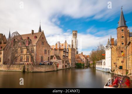 Brügge, Belgien Szene am Rozenhoedkaai. Stockfoto