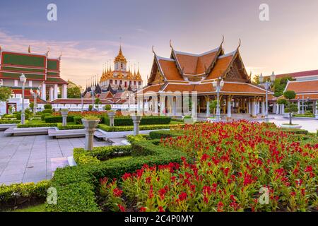 Wat Ratchanatdaram Tempel in Bangkok, Thailand. Stockfoto