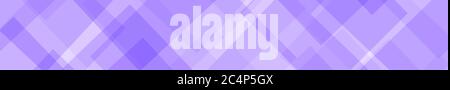 Abstraktes Banner von transluzenten Quadraten oder Rauten in violetten Farben Stock Vektor