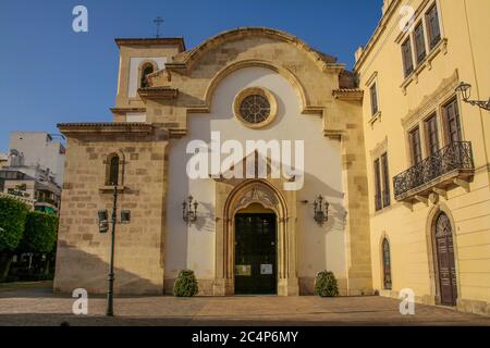 Almería, Andalusien, Spanien, Europa.. Das Heiligtum der Virgen del Mar, schutzpatron von Almería. (Santuario de la Virgen del Mar). Gebäude aus dem 16. Jahrhundert. Stil: Übergang zwischen Spätgotik und Renaissance. Stockfoto