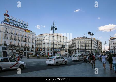 Madrid, Comunidad de Madrid, Spanien, Europa.. Puerta del Sol. Stockfoto