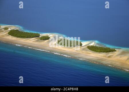 Luftaufnahme der Inseln vor Pohnpei, Föderierte Staaten von Mikronesien Stockfoto