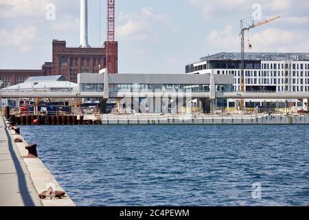 Orientkaj Station (Copenhagen Metro), entworfen von Cobe + Arup, fertiggestellt 2020; Kopenhagen Nordhavn, Dänemark Stockfoto