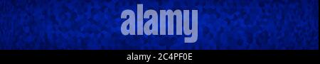 Abstraktes horizontales Banner oder Hintergrund von kleinen isometrischen Würfeln in blauen Farben mit dem Fischaugen-Effekt. Stock Vektor