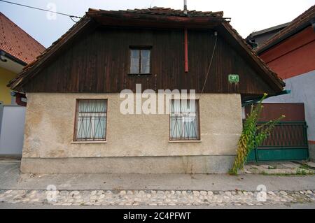 Typisches Haus in Krakovo Bezirk, Ljubljana, Slowenien Stockfoto