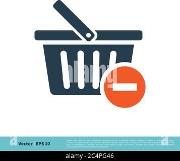 Warenkorb Warenkorb Shopping, e-Commerce Icon Vektor Logo Vorlage Illustration Design. Vektor EPS 10. Stock Vektor