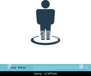 Human Shape Profil Symbol Vektor Logo Vorlage Illustration Design. Vektor EPS 10. Stock Vektor
