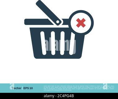 Warenkorb Warenkorb Shopping, e-Commerce Icon Vektor Logo Vorlage Illustration Design. Vektor EPS 10. Stock Vektor