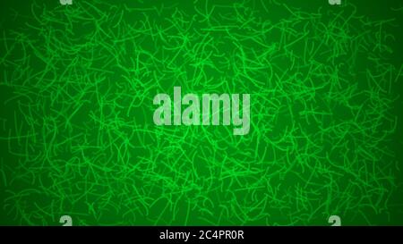 Abstrakter heller Hintergrund von Kurven oder Kratzern in grünen Farben. Stock Vektor