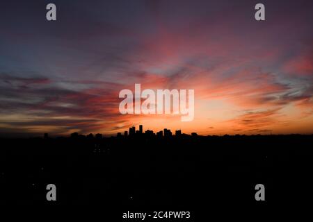 Sonnenuntergang in Toronto Stockfoto