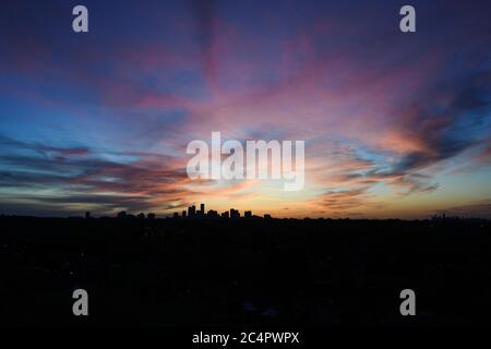 Sonnenuntergang in Toronto Stockfoto