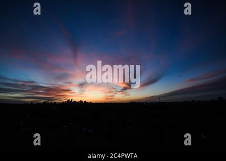 Sonnenuntergang in Toronto Stockfoto