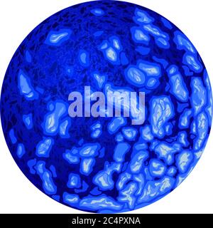 Schöne abstrakte blaue dekorative Kugel auf weißem Hintergrund Stock Vektor