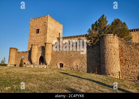 Burg von Pedraza Dorf in der Provinz Segovia, Spanien. Stockfoto