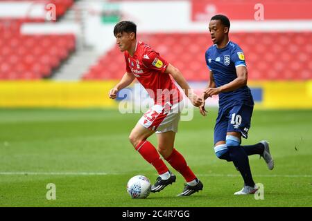 NOTTINGHAM, ENGLAND. 28. JUNI - Joe Lolley (23) aus Nottingham Forest während des Sky Bet Championship-Spiels zwischen Nottingham Forest und Huddersfield Town am City Ground, Nottingham am Sonntag, 28. Juni 2020. (Kredit: Jon Hobley - MI News) Kredit: MI Nachrichten & Sport /Alamy Live Nachrichten Stockfoto