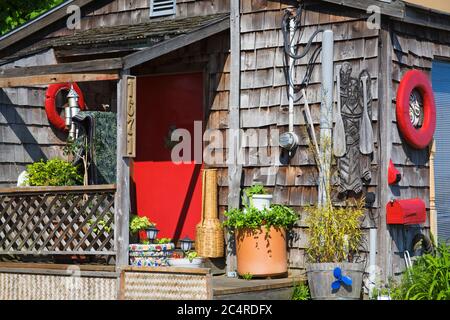 Haus in Alki Point, West Seattle District, Seattle, Washington State, USA Stockfoto