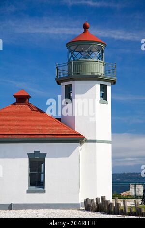 Alki Point Lighthouse, West Seattle District, Seattle, Washington State, USA Stockfoto