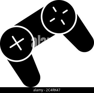 Spielpad schwarzes Glyph-Symbol Stock Vektor