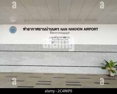 NAN, THAILAND - März, 2020: Nan Nakhon Airport, die nördliche Provinz in Thailand. Stockfoto