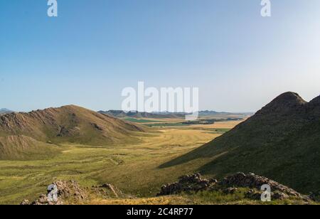 Hügellandschaft in ländlichen Gebieten Stockfoto