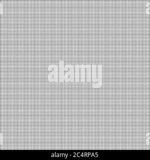 Halbton gepunkteter Hintergrund gleichmäßig verteilt. Vektormuster für Halbtoneffekt. Kreise Punkte auf weißem Hintergrund isoliert. Stock Vektor