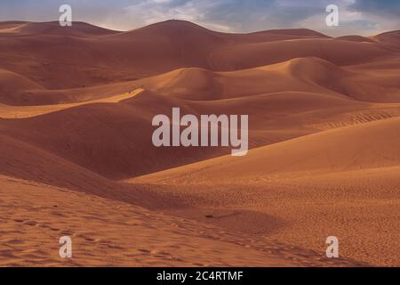 Sonnenuntergang über dem Great Sand Dunes National Park Stockfoto