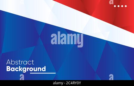 Hintergrund niedrige Poly rot blau weiß Farben Stock Vektor
