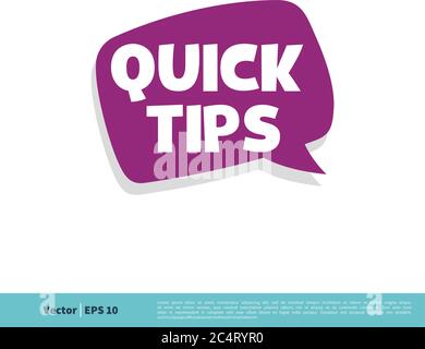 Quick Tips Brief Vektor Vorlage Illustration Design. Vektor EPS 10. Stock Vektor