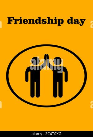 Freundschaft Tag farbige Grußvorlage für Text. Stock Vektor