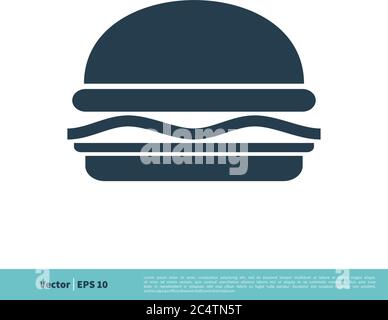 Burger Icon Vektor Logo Vorlage Illustration Design. Vektor EPS 10. Stock Vektor