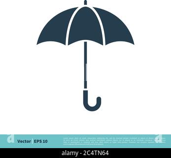 Umbrella Symbol Vektor Logo Vorlage Illustration Design. Vektor EPS 10. Stock Vektor
