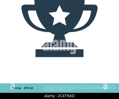 Trophäe Symbol Vektor Logo Vorlage Illustration Design. Vektor EPS 10. Stock Vektor