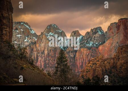 Zion Canyon in Utah - atemberaubende Landschaft Stockfoto