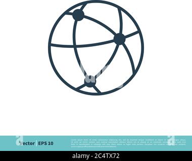 Welt, Verbindung Globe Symbol Vektor Logo Vorlage Illustration Design. Vektor EPS 10. Stock Vektor