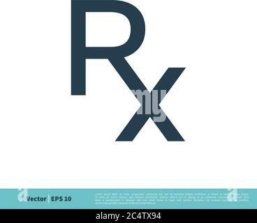 RX Buchstabe medizinisches Symbol Vektor Logo Vorlage Illustration Design. Vektor EPS 10. Stock Vektor