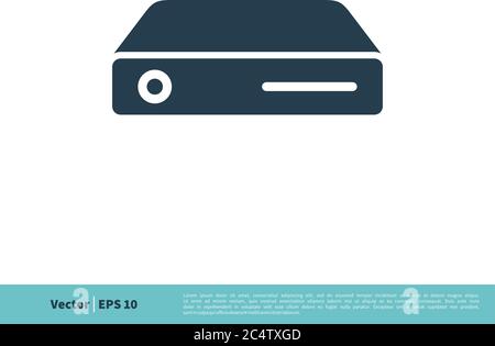 Datenspeichersymbol Vektor Logo Vorlage Illustration Design. Vektor EPS 10. Stock Vektor