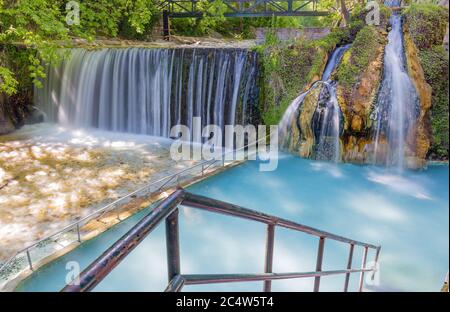 Thermalbad Pozar, Mazedonien, Griechenland. Stockfoto